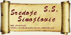 Sredoje Simojlović vizit kartica